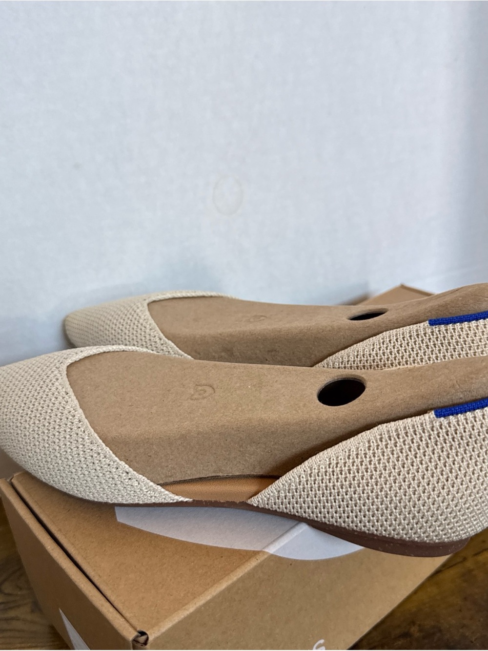 Rothy’s Women’s The d'Orsay Point Flat Size 7.5 Conch Raffle Knit NEW - Picture 6 of 7
